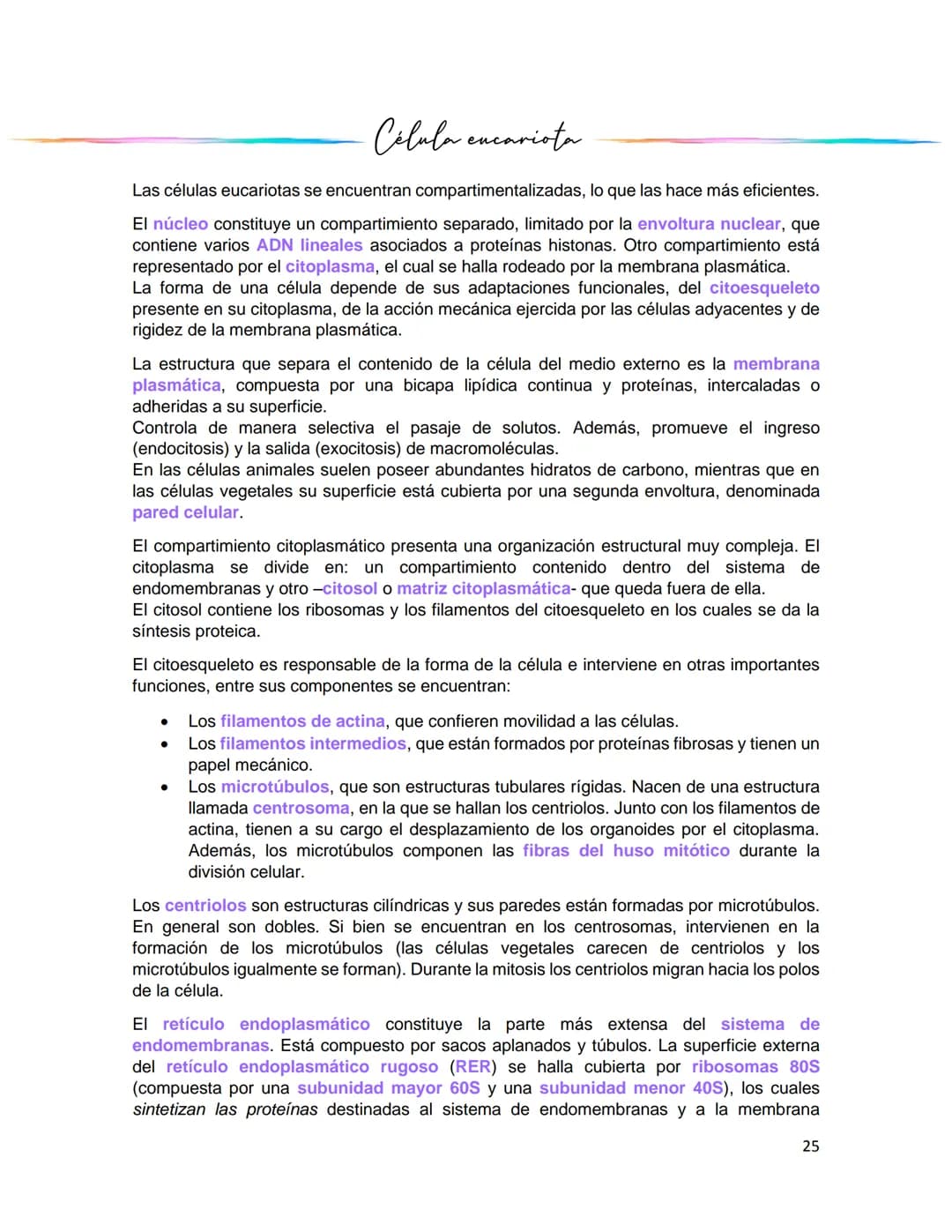 Caracteristicas generales
de
célula
La célula es la unidad estructural y funcional fundamental de los seres vivos, así como el
átomo es la u