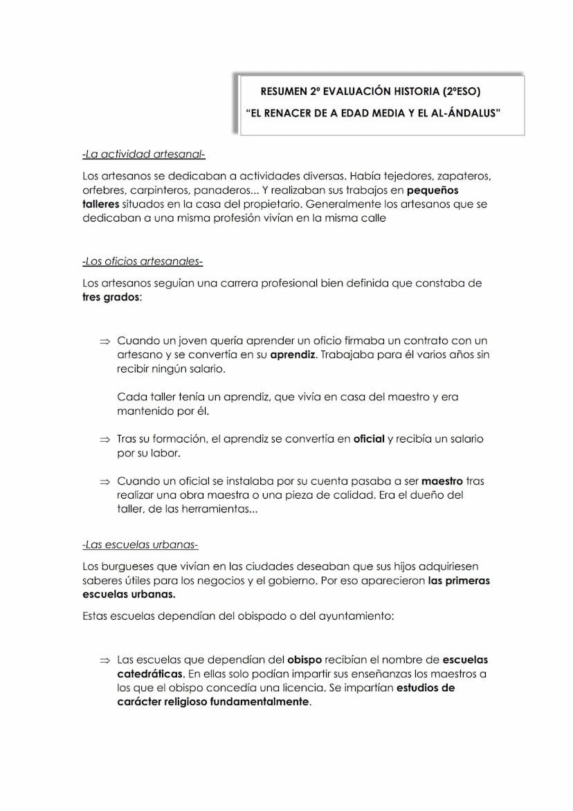 TEMA 3
EL DESARROLLO DE LAS CIUDADES DE LA
EDAD MEDIA RESUMEN 2º EVALUACIÓN HISTORIA (2ºESO)
"EL RENACER DE A EDAD MEDIA Y EL AL-ÁNDALUS"
-L