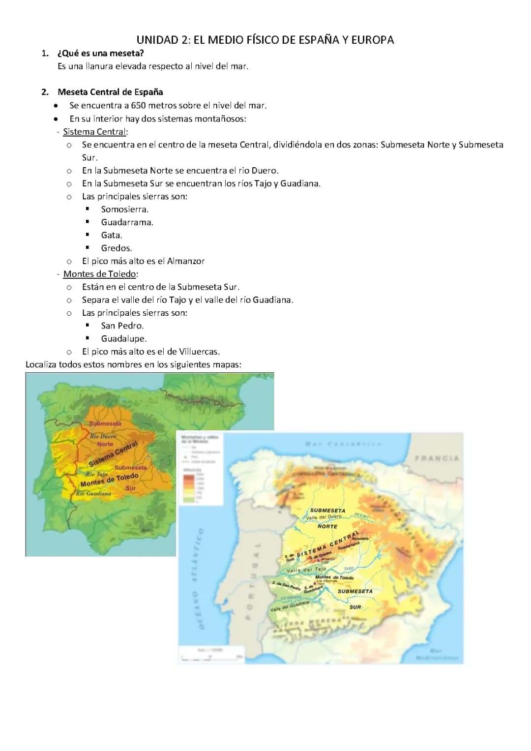 Todo sobre el relieve de España: mapas, juegos y más