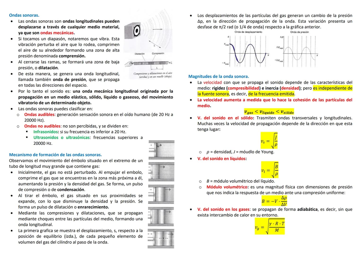 Movimiento ondulatorio.
● Movimiento ondulatorio: forma de trasmisión de energía sin transporte neto de
materia, basada en la perturbación e