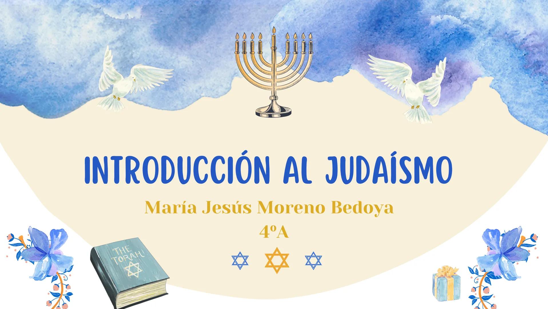# INTRODUCCIÓN AL JUDAÍSMO

María Jesús Moreno Bedoya

4ºA = EL PAÍS

# CONFLICTO PALESTINA-ISRAEL
## LA NOTICIA

Internacional

GUERRA ENTR