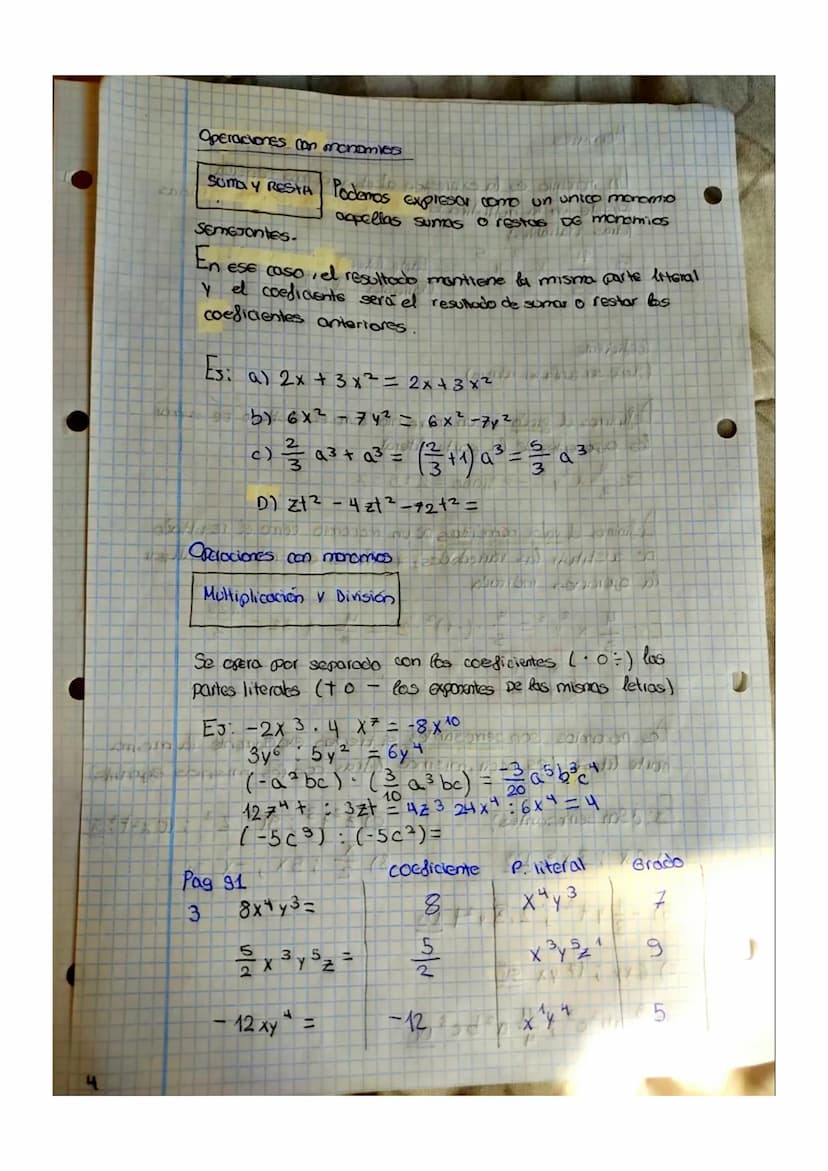 TEMA 5: Longuate algebraico
Expresiones Algebraica
Una expresión algebraica es una operación contoirods con nombres y
letras Clas cuales rep