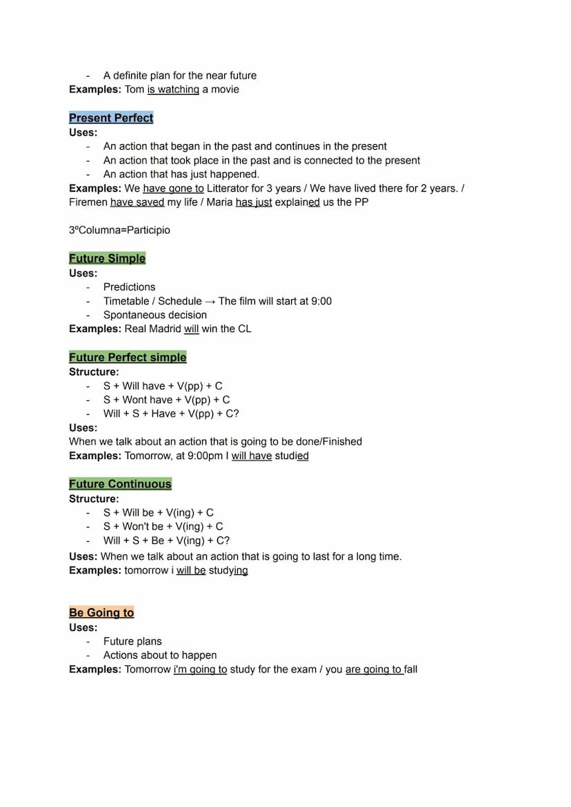 Grammar
Past Simple
Structure:
Uses:
A Completed action in the past
A series of actions completed in the past
Examples: We had chinese for d