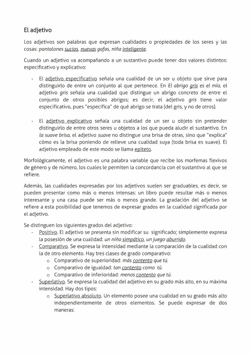 LAS CATEGORÍAS GRAMATICALES
El sustantivo
Los sustantivos (también llamados nombres) son palabras con las que designamos y
clasificamos los 