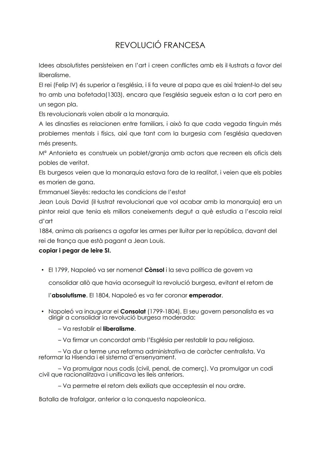 REVOLUCIÓ FRANCESA
Idees absolutistes persisteixen en l'art i creen conflictes amb els il lustrats a favor del
liberalisme.
El rei (Felip IV