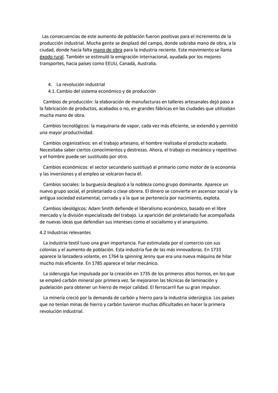 LA I REVOLUCIÓN INDUSTRIAL
Concepto: La I Revolución Industrial es el proceso de cambio económico y social
producido por el paso de un siste