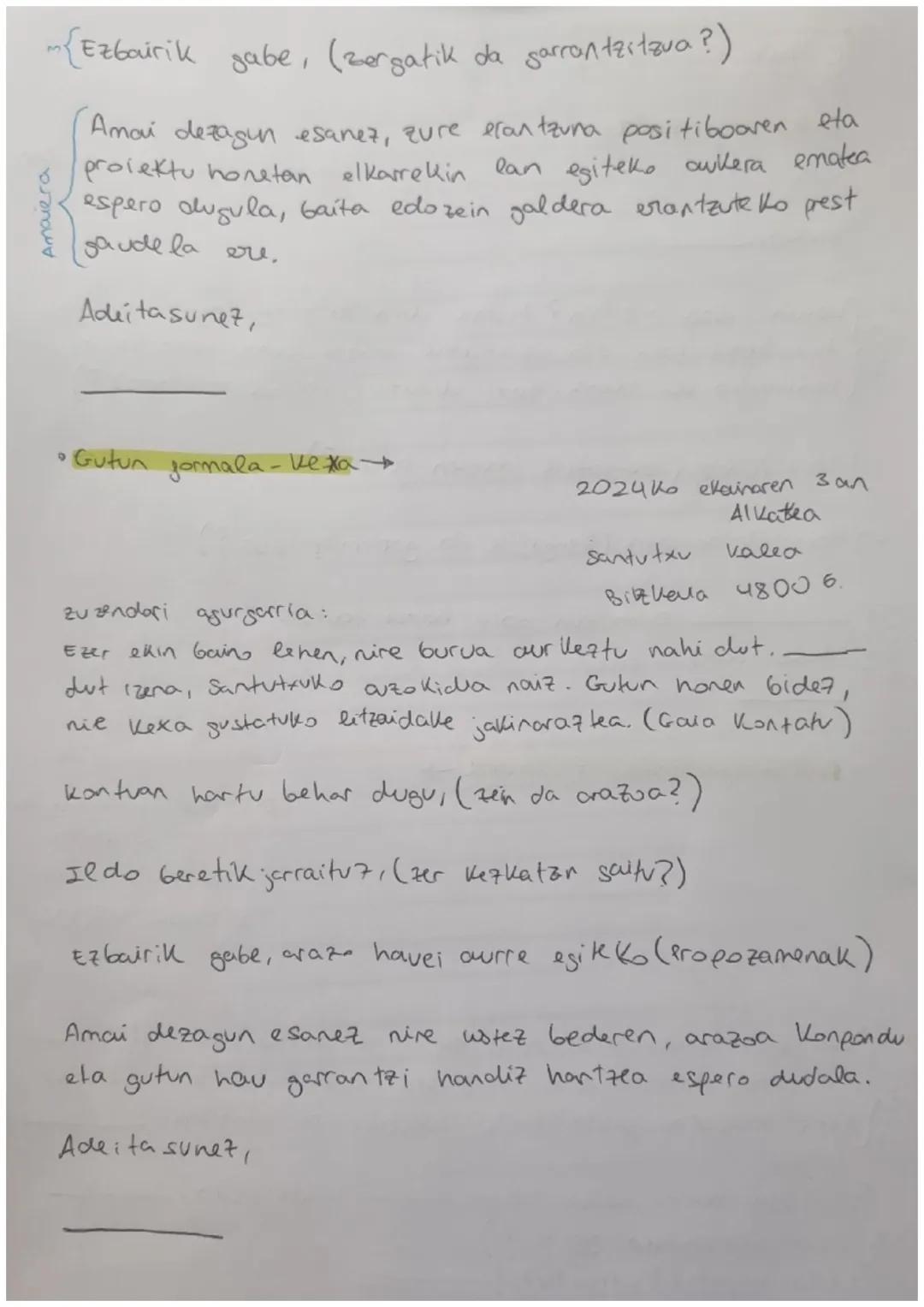 C Atala - Idazlana
•Gutun informala→
Bilbon, 2024ko ekainaren 3an
Intro
Kaixo,
zelan
doa bizitza? Asteak dira hitz egiten ez dugula.
Azterke