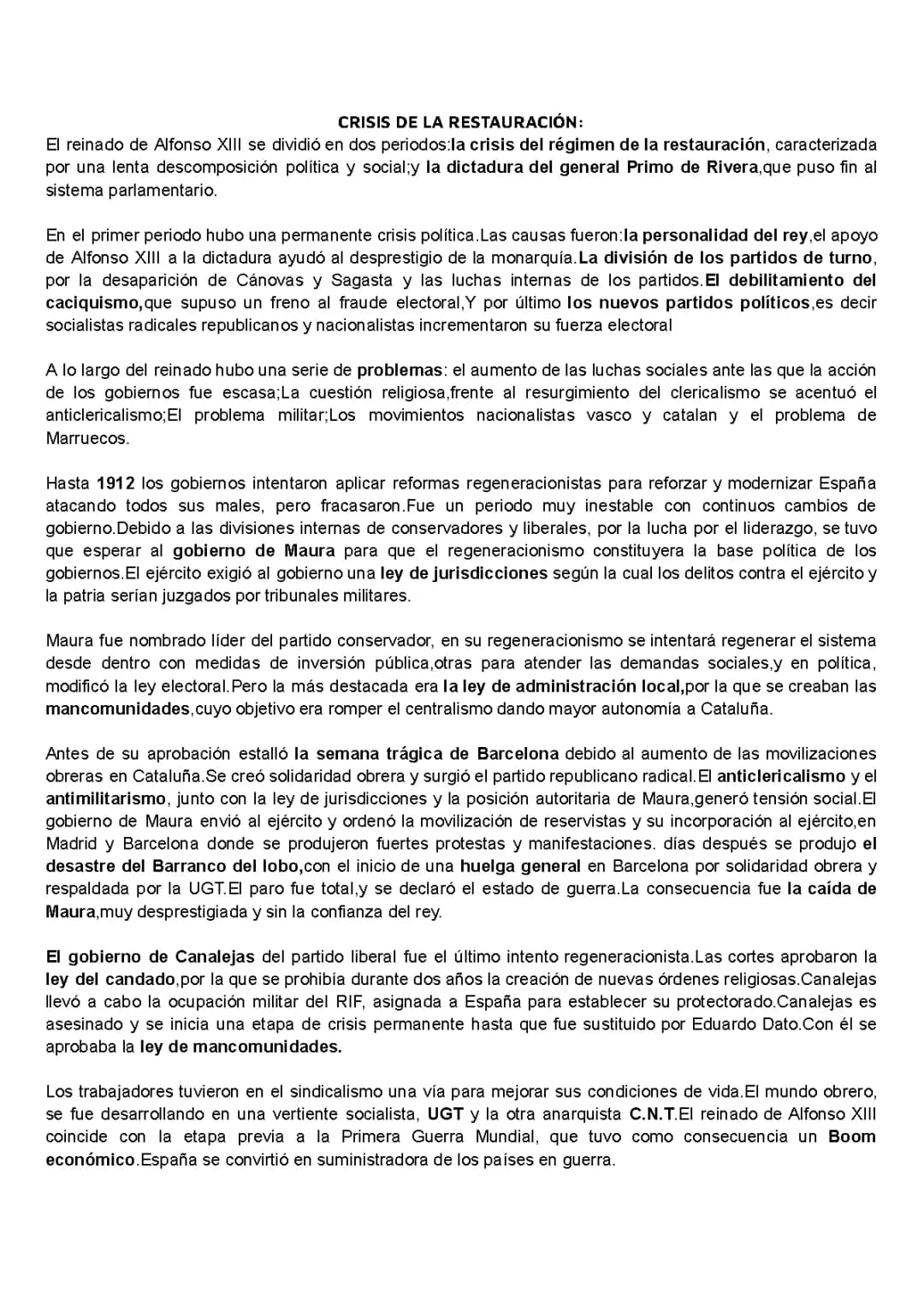 Crisis de la restauración 