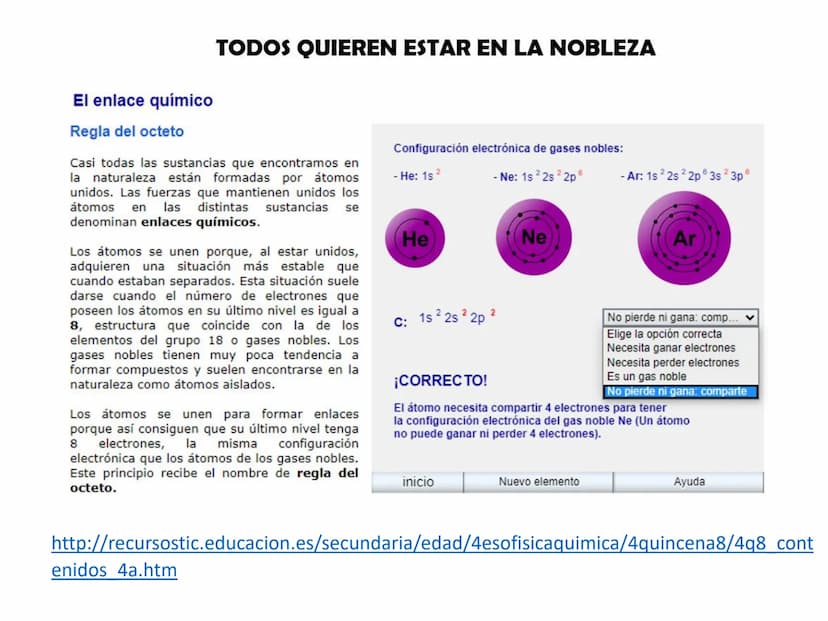nn
VO
Fig 1. Iónico
Fig 2. Covalente
Fig 3. Metálico
Unidad 3.
Profundizamos
en el enlace
químico Na
0:31/4:48
Busco nobleza
https://www.you