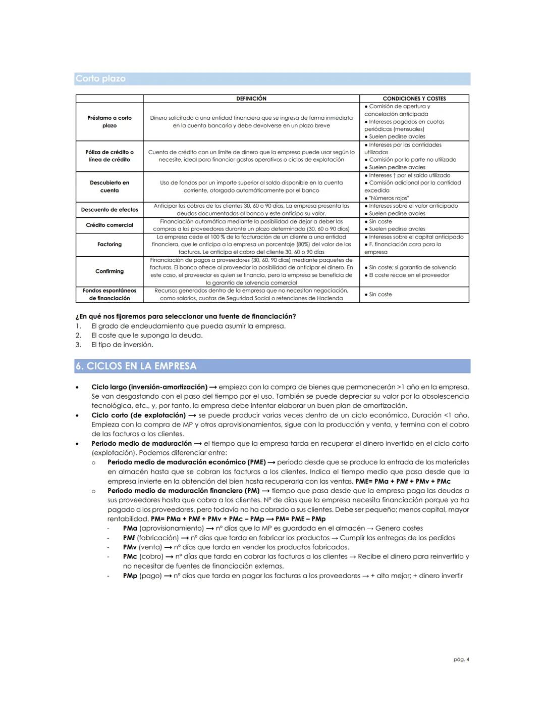 TEMA 7. FUNCIÓN FINANCIERA E INVERSIÓN
1. LA INVERSIÓN EN LA EMPRESA
Inversión: sacrificio presente con la esperanza de obtener un beneficio