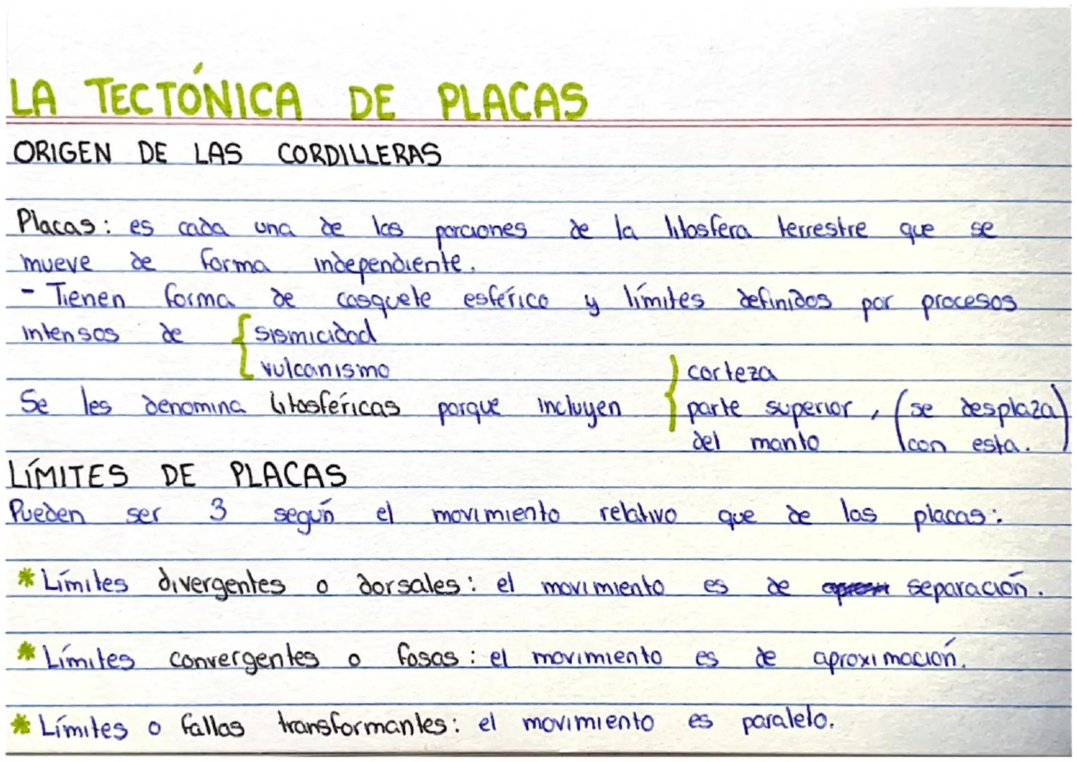 LA TECTONICA DE PLACAS
ORIGEN DE LAS CORDILLERAS
Placas: es cada una de los
de
Forma independiente.
mueve
Tienen forma de casquete esférico

