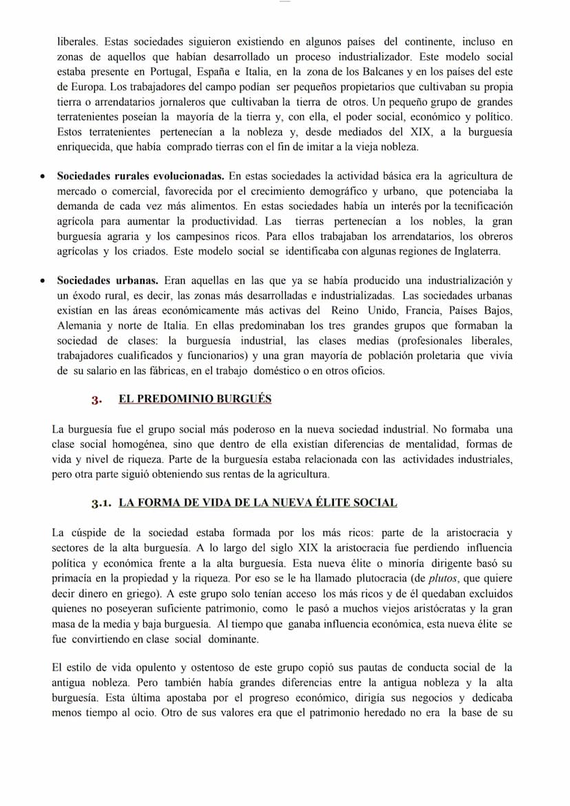 Historia del Mundo Contemporáneo. Tema 5: Cambios sociales y Movimiento obrero
INTRODUCCIÓN
En la segunda mitad del siglo XIX, la burguesía 