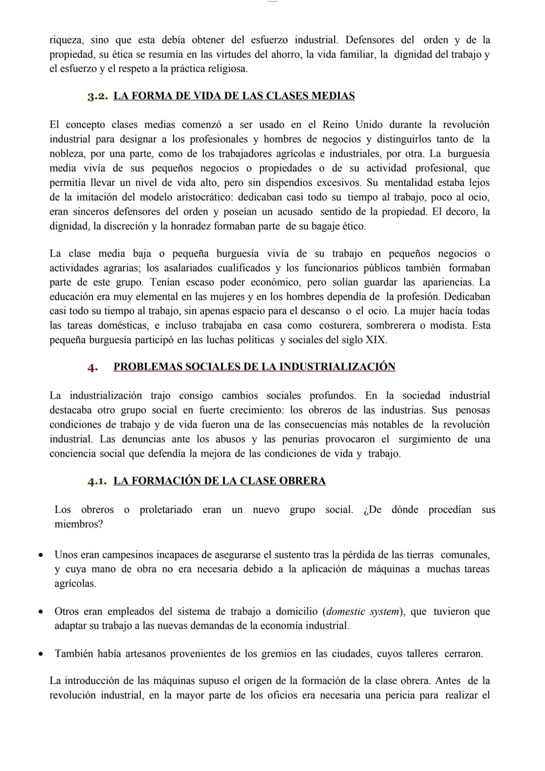 Historia del Mundo Contemporáneo. Tema 5: Cambios sociales y Movimiento obrero
INTRODUCCIÓN
En la segunda mitad del siglo XIX, la burguesía 