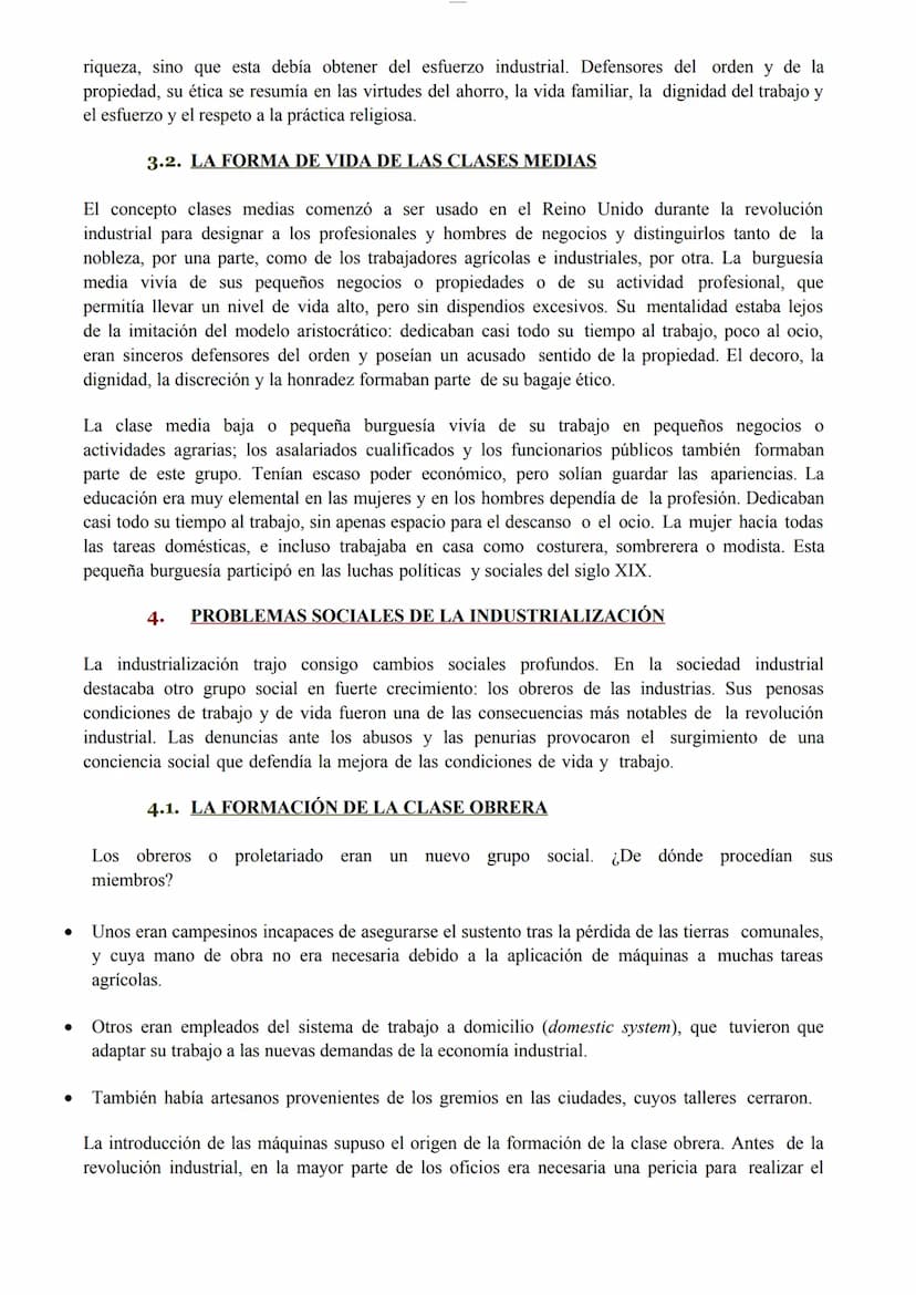Historia del Mundo Contemporáneo. Tema 5: Cambios sociales y Movimiento obrero
INTRODUCCIÓN
En la segunda mitad del siglo XIX, la burguesía 