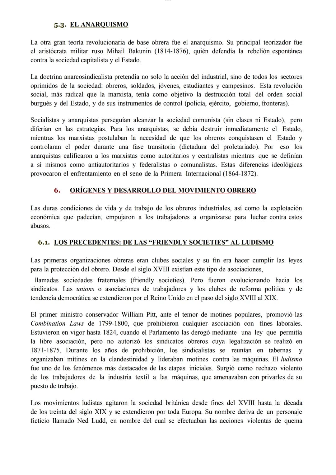 Historia del Mundo Contemporáneo. Tema 5: Cambios sociales y Movimiento obrero
INTRODUCCIÓN
En la segunda mitad del siglo XIX, la burguesía 