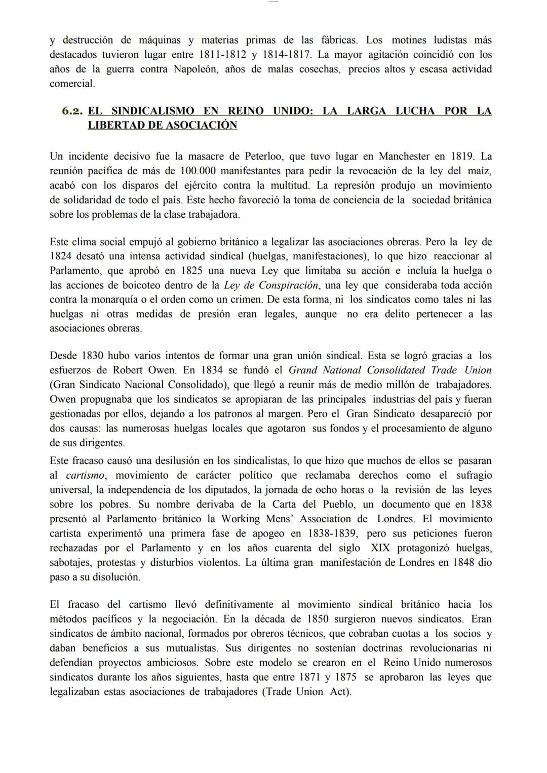 Historia del Mundo Contemporáneo. Tema 5: Cambios sociales y Movimiento obrero
INTRODUCCIÓN
En la segunda mitad del siglo XIX, la burguesía 
