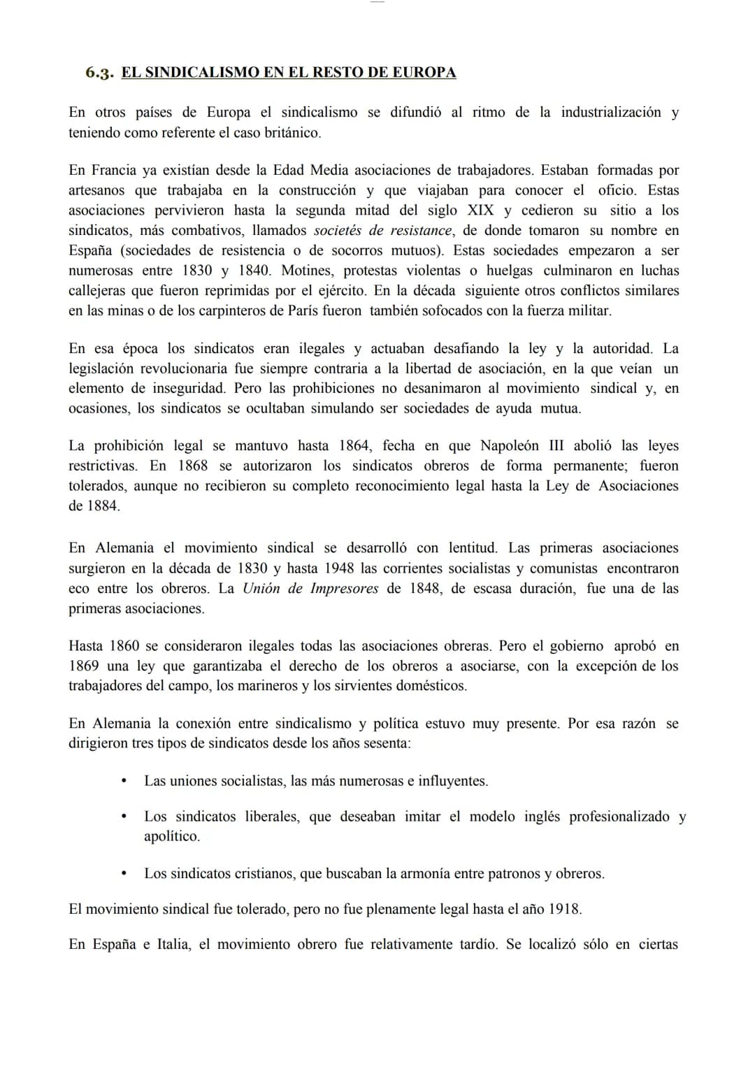 Historia del Mundo Contemporáneo. Tema 5: Cambios sociales y Movimiento obrero
INTRODUCCIÓN
En la segunda mitad del siglo XIX, la burguesía 