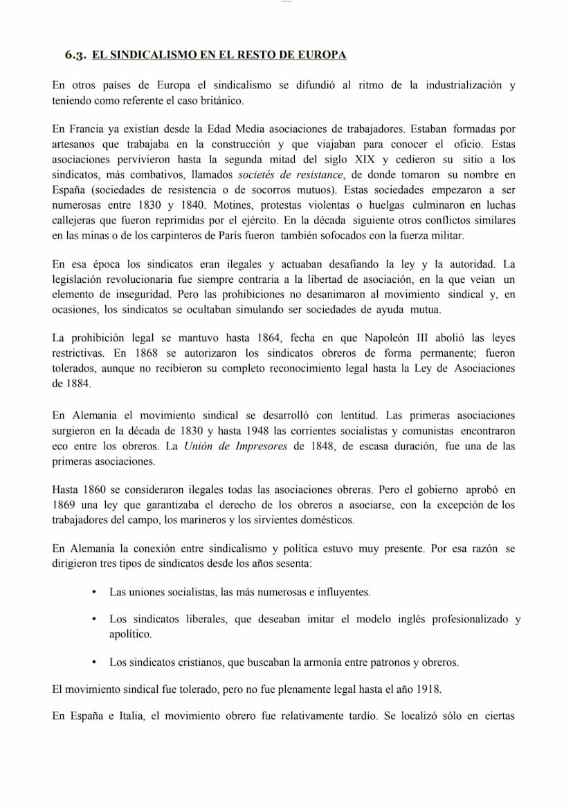 Historia del Mundo Contemporáneo. Tema 5: Cambios sociales y Movimiento obrero
INTRODUCCIÓN
En la segunda mitad del siglo XIX, la burguesía 