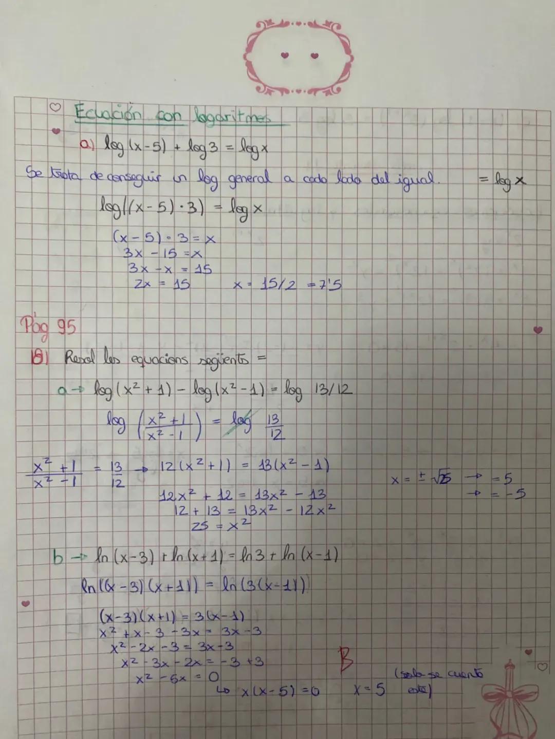 Ecuaciones exponenciales y logarítmicas