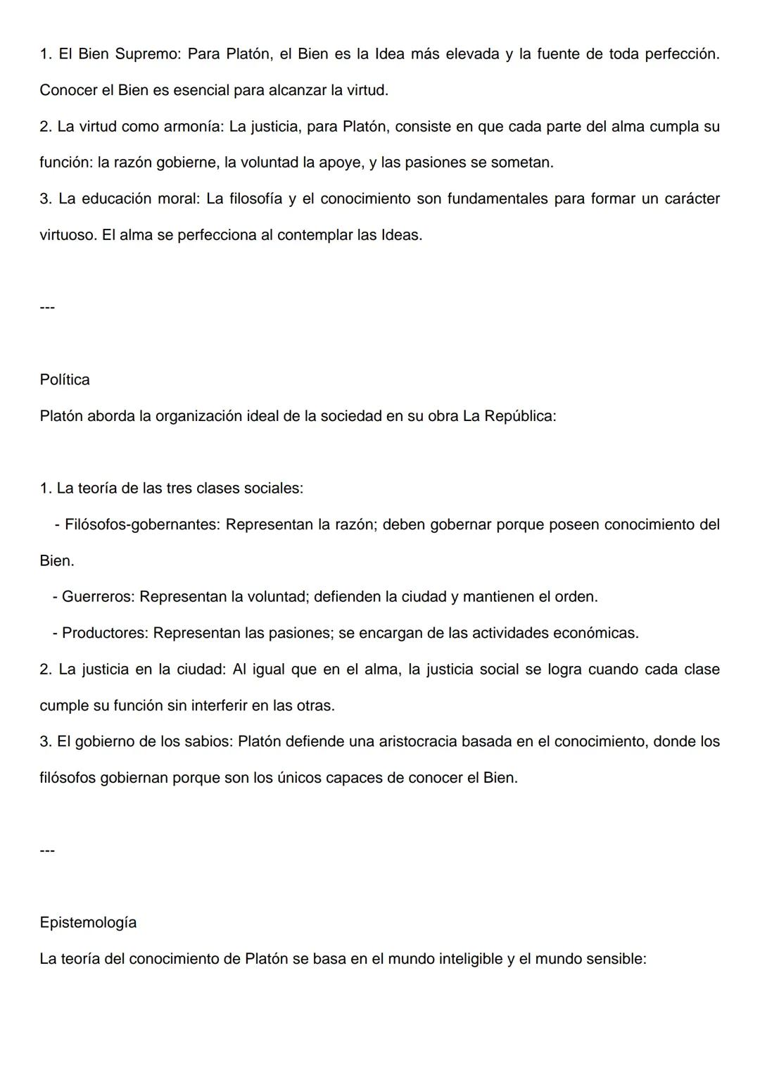 Resumen de la Filosofía de Platón
Platón (427-347 a.C.) fue un filósofo griego fundamental para la historia del pensamiento
occidental. Disc