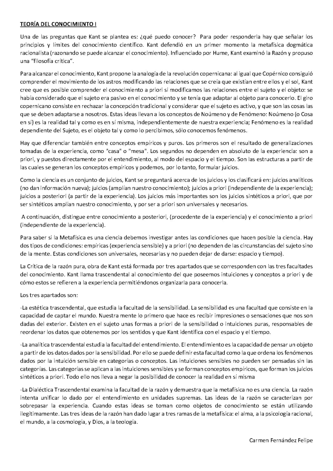 La teoría del conocimiento