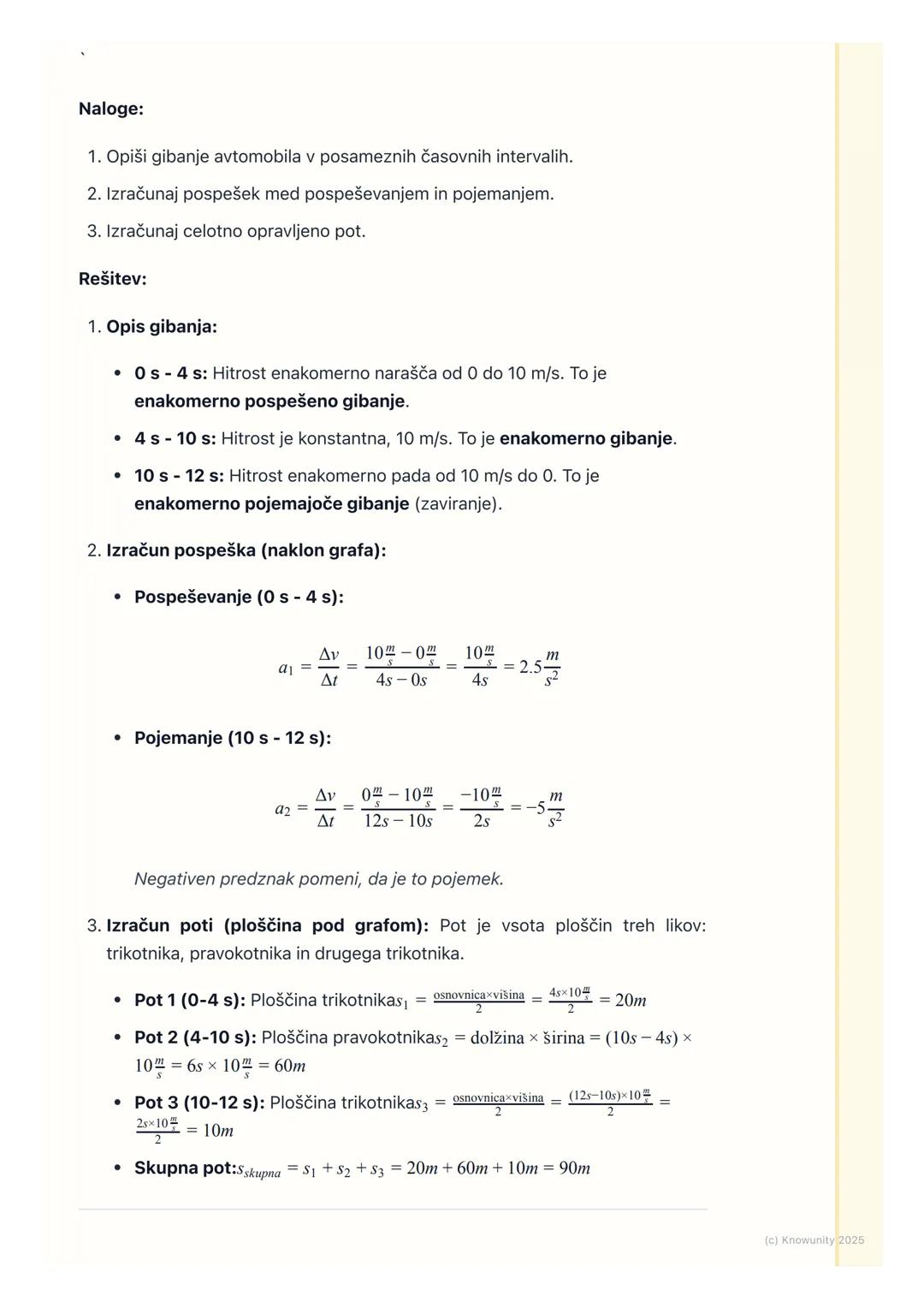 # 2.5. Grafi gibanja

Uvod v grafe gibanja

Grafi so super orodje za prikaz gibanja, ker lahko na hiter in pregleden način
vidimo, kako se j