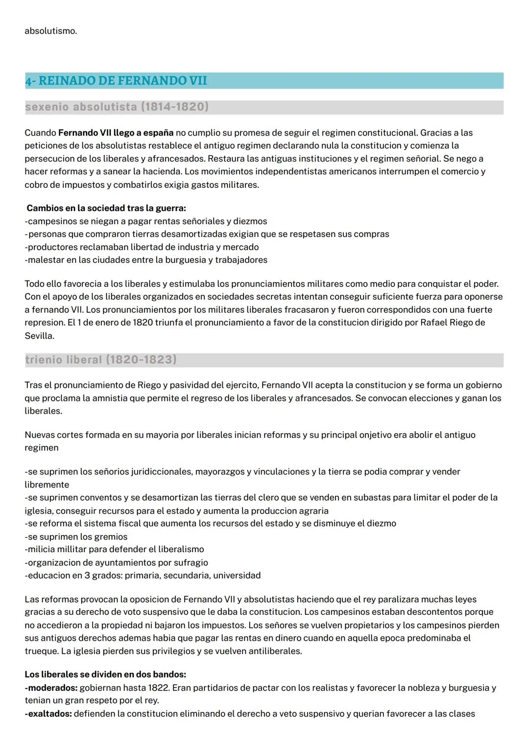 --- OCR Start ---
TEMA 5: liberalismo frente al absolutismo
1- REINADO DE CARLOS IV
Carlos IV (1788-1808) tras el reinado rico de carlos III
