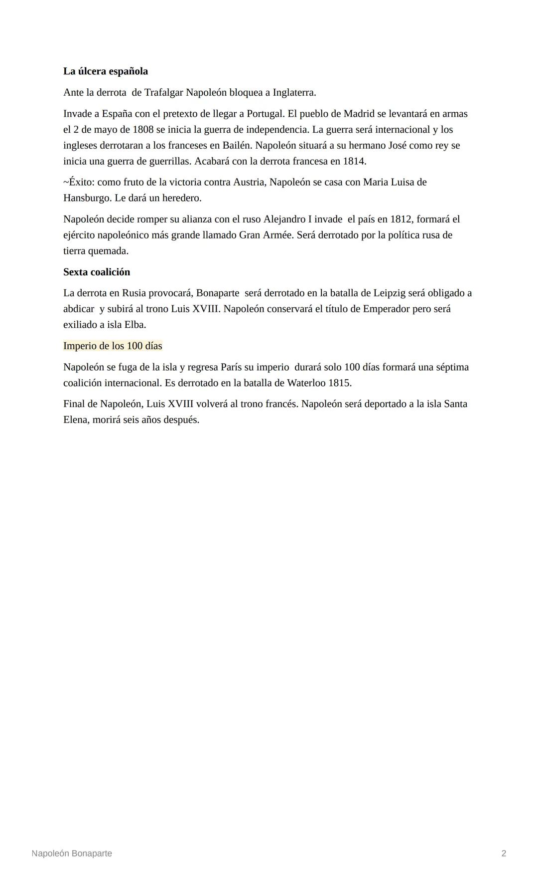 Napoleón Bonaparte
Según la constitución aprobada (1795), el poder recayó en un directorio de cinco miembros. Se
emprendieron numerosas camp