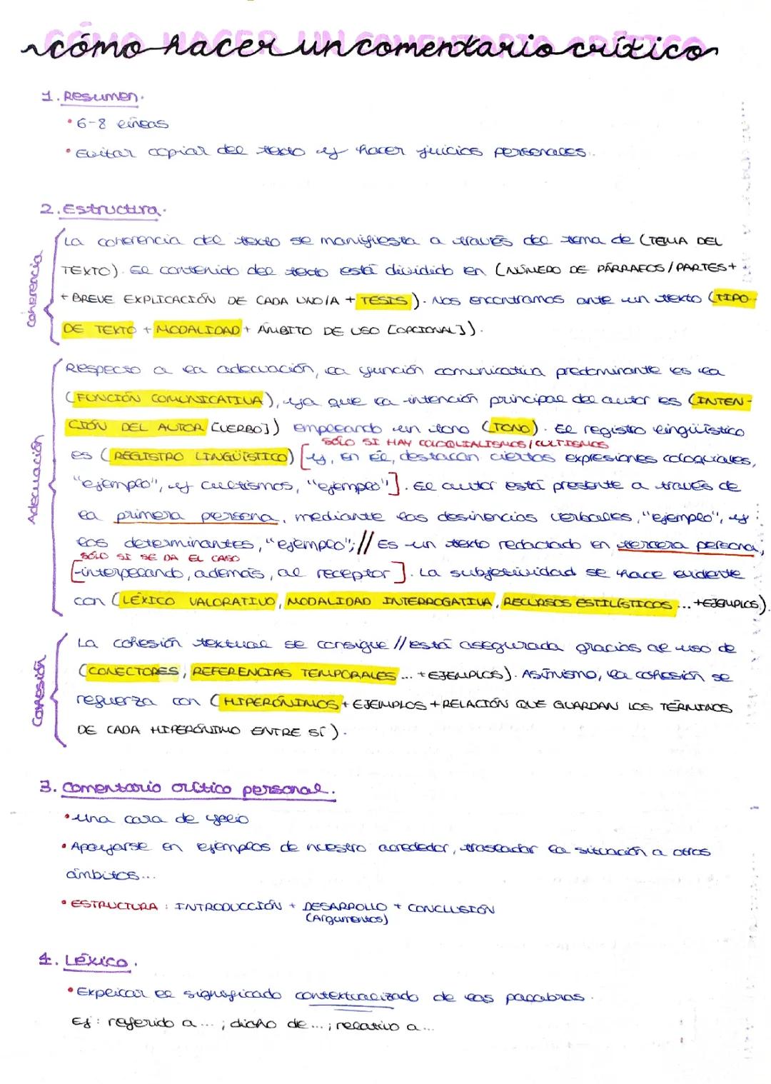 Cómo hacer un comentario de texto: Ejemplos y estructuras para ESO y Bachillerato