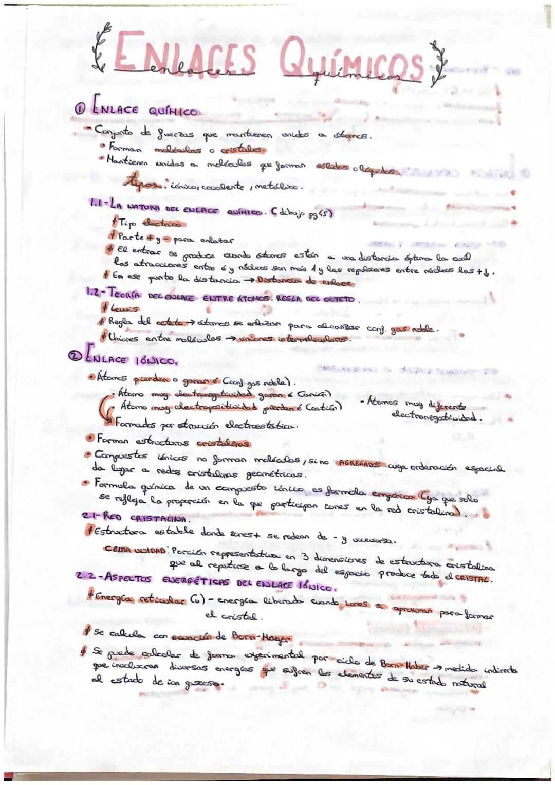 # ENLACES QUÍMICOS

## ENLACE QUÍMICO
- Conjunto de fuerzas que mantienen unidos a stances.
*   Forman moléculas a cristales.
*   Mantienen 