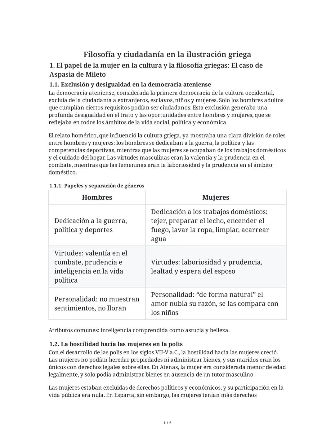 económicos y podían administrar bienes, aunque seguían excluidas de la política.

En Atenas, la desigualdad era aún mayor para las mujeres e