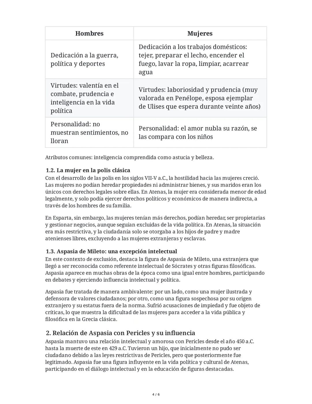económicos y podían administrar bienes, aunque seguían excluidas de la política.

En Atenas, la desigualdad era aún mayor para las mujeres e