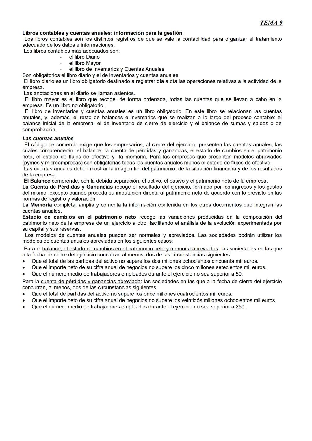TEMA 9
PATRIMONIO. BALANCE Y CONTABILIDAD. INFORMACIÓN PARA LA
GESTIÓN.
1. Concepto de patrimonio. Composición y valoración.
El patrimonio e