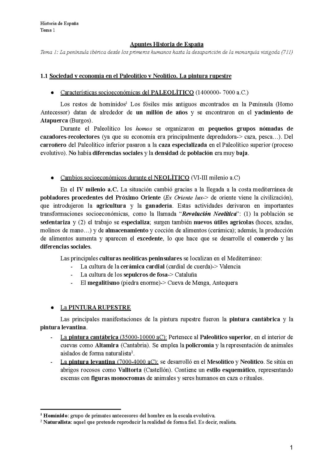 Apuntes historia de España bloque 1