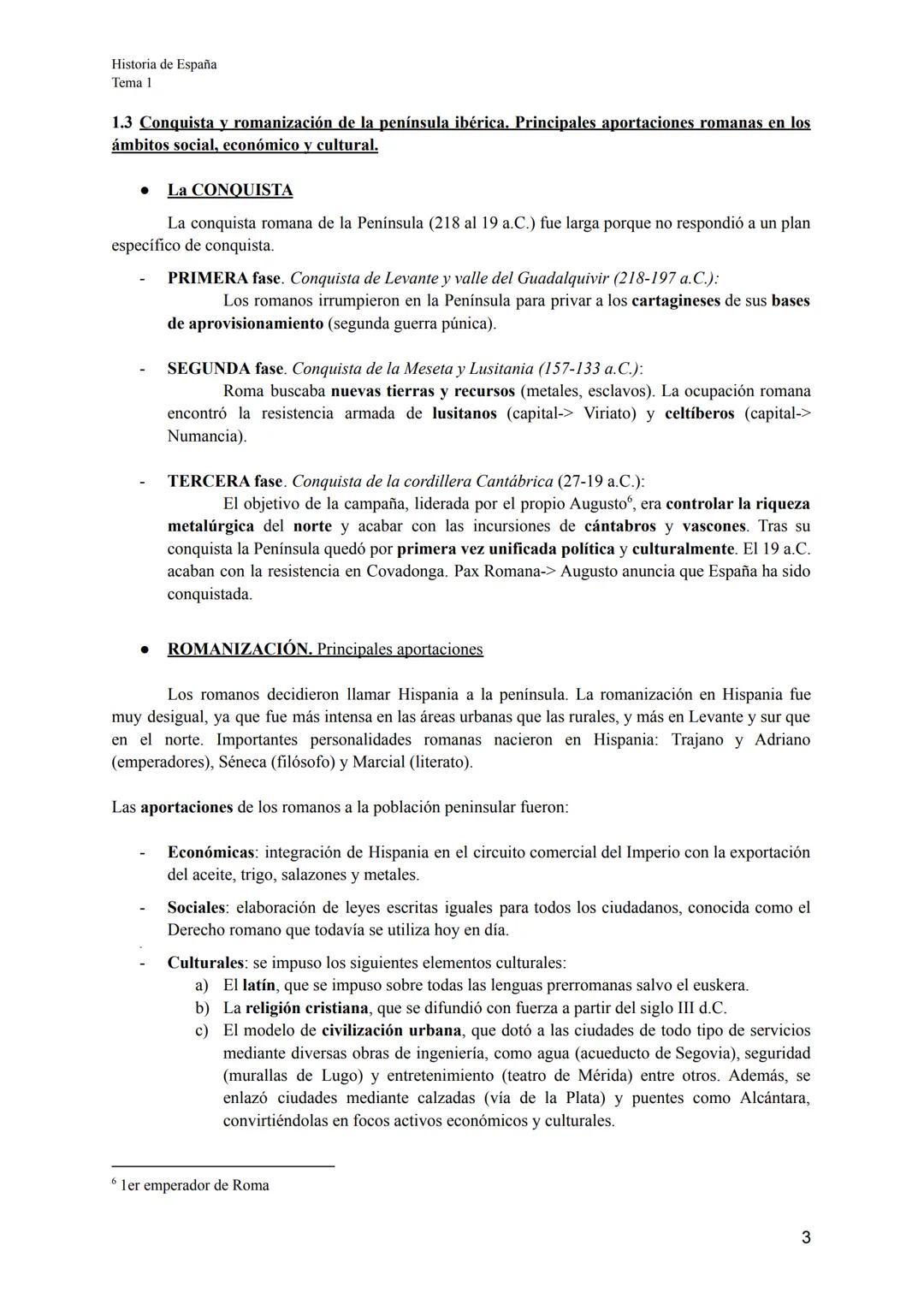 Historia de España
Tema 1
Apuntes Historia de España
Tema 1: La península ibérica desde los primeros humanos hasta la desaparición de la mon