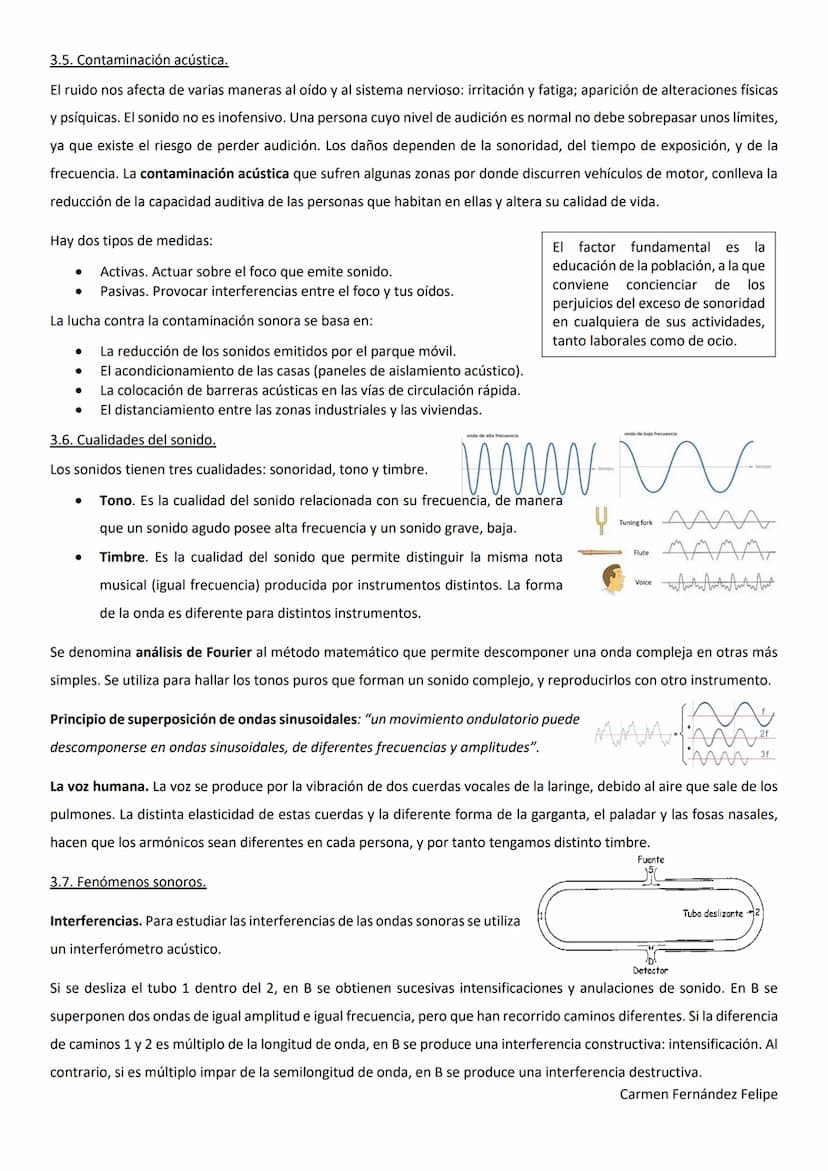 TEMA 3. EL SONIDO.
Time
NOTE: "C" stands for compression and "R" stands for rarefaction
Infrasonidos
Vp = vo 1+
Campo auditivo humano p
El s