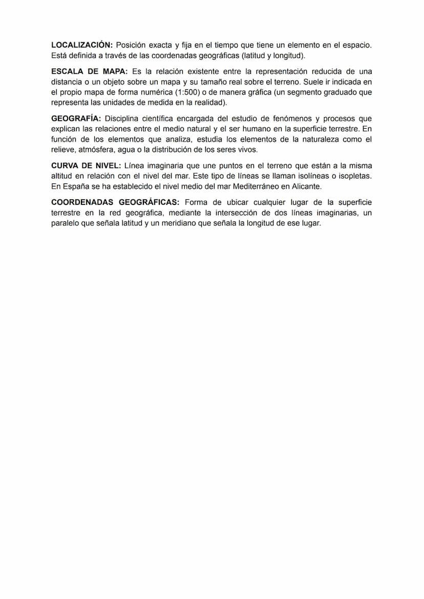 DEFINICIONES TEMA 0
PARALELOS: Circunferencia imaginaria paralela al Ecuador cuyo perímetro se reduce
hacia los polos. Son la referencia par