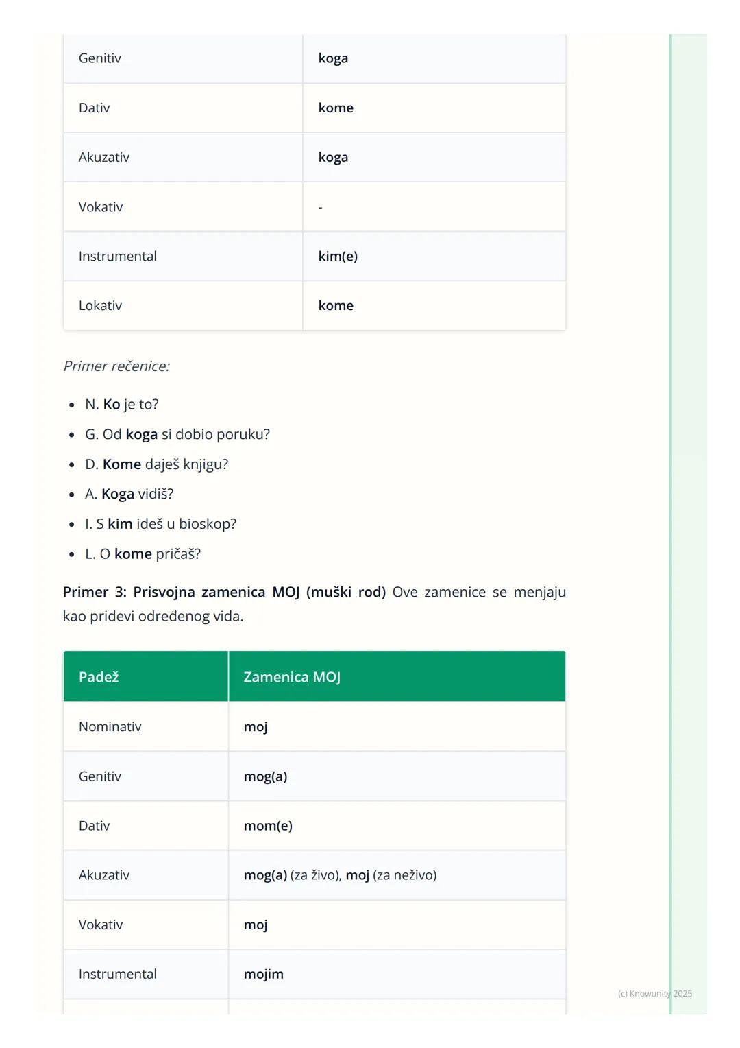 # Zamenice

## Šta su zamenice?

Zamenice su promenljiva vrsta reči. One zamenjuju imenice, prideve i
brojeve. Zato se i zovu "zamenice". Ko