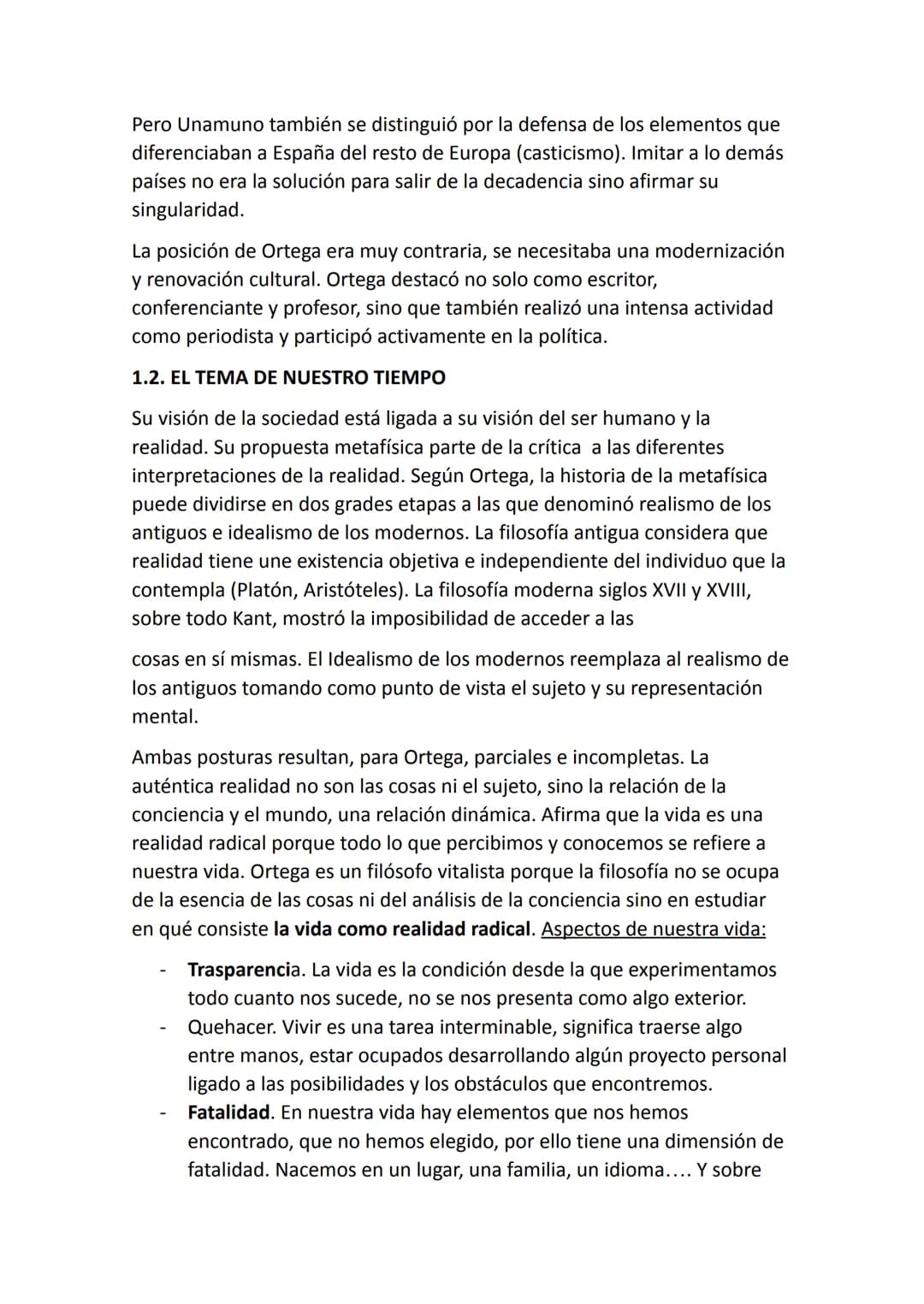 LA FILOSOFÍA ESPAÑOLA. ORTEGA Y GASSET
CONTEXTO HISTÓRICO SOCIAL Y CULTURAL
Entre los acontecimientos que Ortega vivió están: la primera gue
