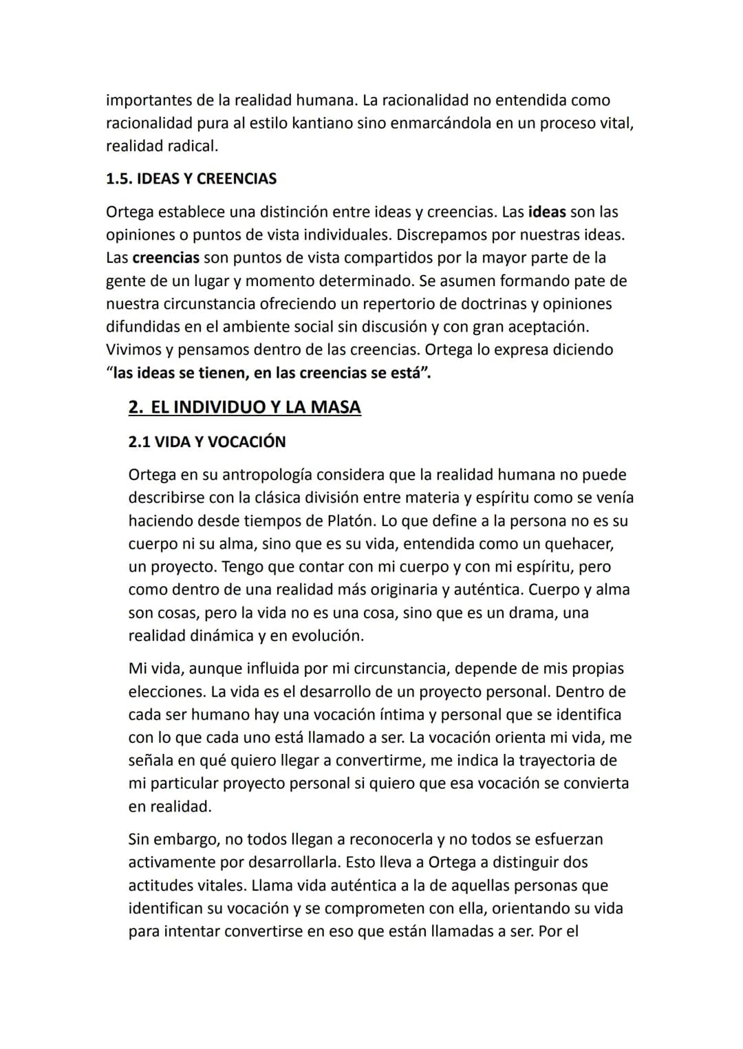 LA FILOSOFÍA ESPAÑOLA. ORTEGA Y GASSET
CONTEXTO HISTÓRICO SOCIAL Y CULTURAL
Entre los acontecimientos que Ortega vivió están: la primera gue