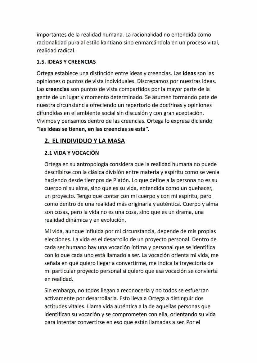 LA FILOSOFÍA ESPAÑOLA. ORTEGA Y GASSET
CONTEXTO HISTÓRICO SOCIAL Y CULTURAL
Entre los acontecimientos que Ortega vivió están: la primera gue