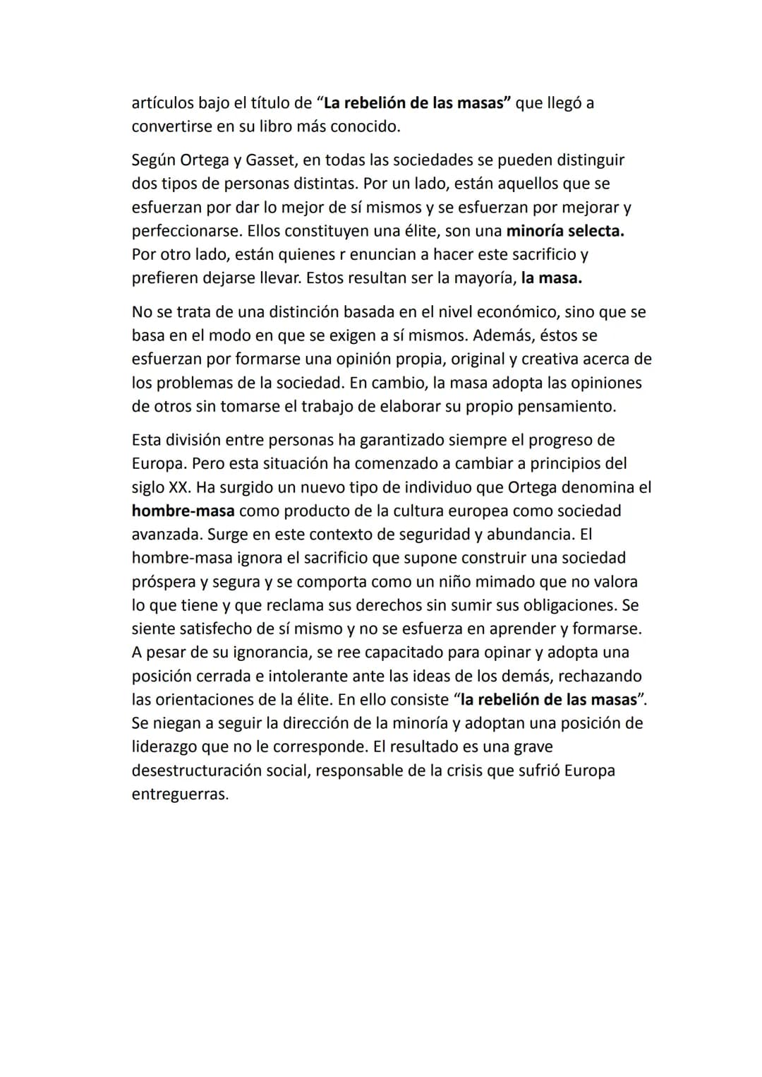 LA FILOSOFÍA ESPAÑOLA. ORTEGA Y GASSET
CONTEXTO HISTÓRICO SOCIAL Y CULTURAL
Entre los acontecimientos que Ortega vivió están: la primera gue