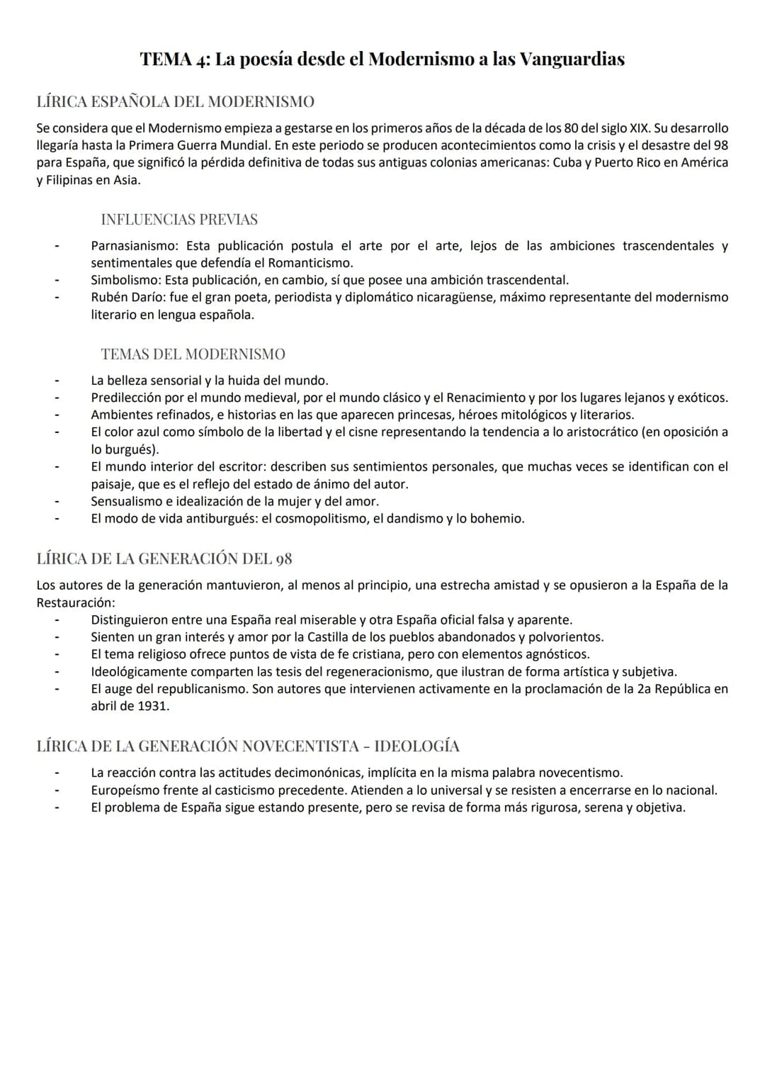 TEMA 1: La novela desde principios del siglo XX hasta 1939
GENERACIÓN DEL 98
El siglo XIX concluyó con la pérdida por parte del país de las 