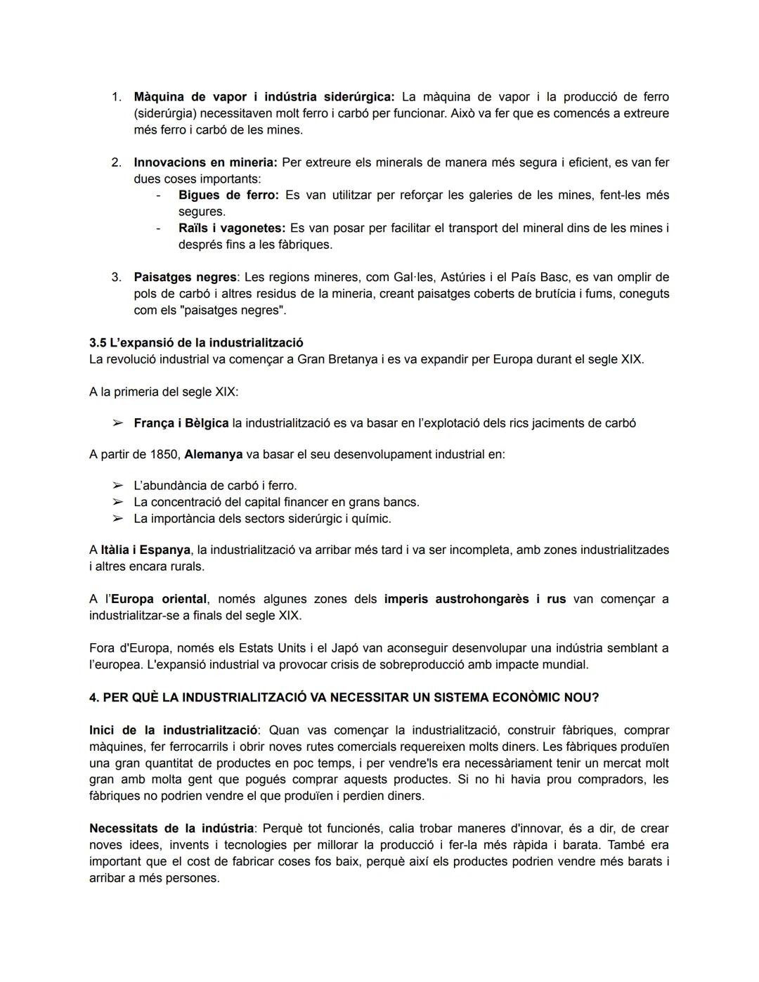 TEMA 2 - LA NOVA ERA INDUSTRIAL
1. FACTORS IMPULSORS DE LA INDUSTRIALITZACIÓ
1.1 La revolució agrícola
Es va produir una sèrie de transforma