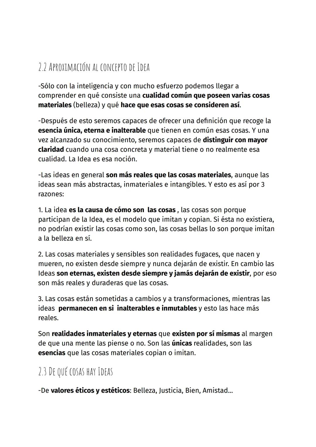 2. LA TEORÍA PLATÓNICA DE LAS IDEAS
2.1 ¿CÓMO LLEGA PLATÓN A FORMULAR LA TEORÍA DE LAS IDEAS?
-TI:Es la aportación más original de la Filoso