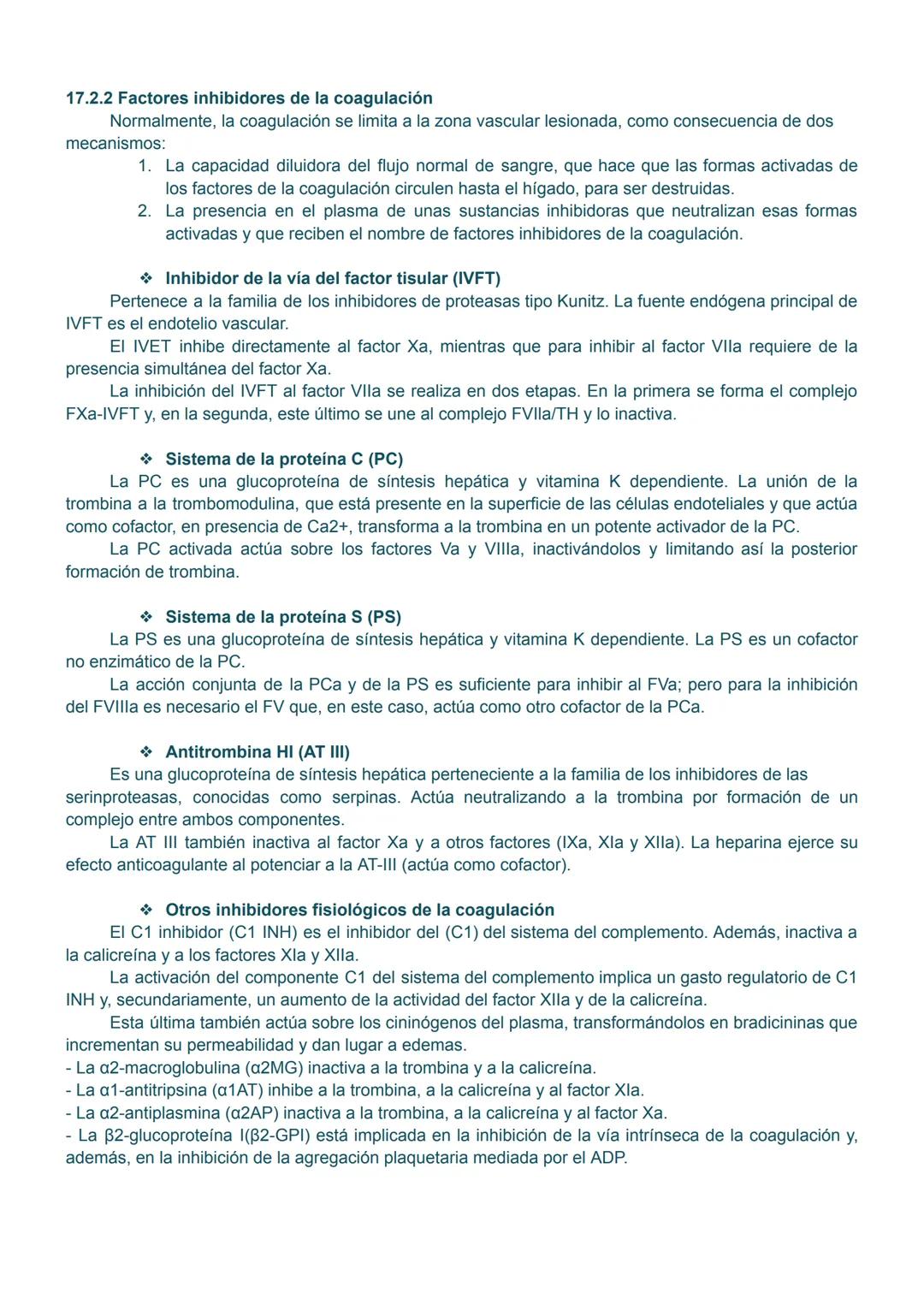 # 17.1 Hemostasia
La hemostasia consiste en un conjunto de mecanismos que el organismo pone en marcha para cohibir
las hemorragias o, lo que