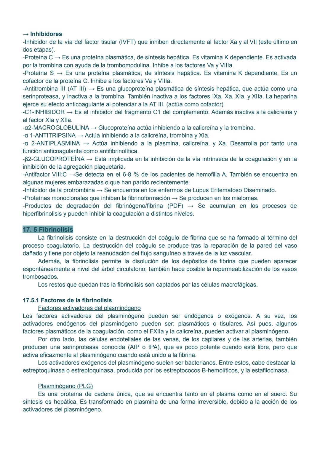 # 17.1 Hemostasia
La hemostasia consiste en un conjunto de mecanismos que el organismo pone en marcha para cohibir
las hemorragias o, lo que