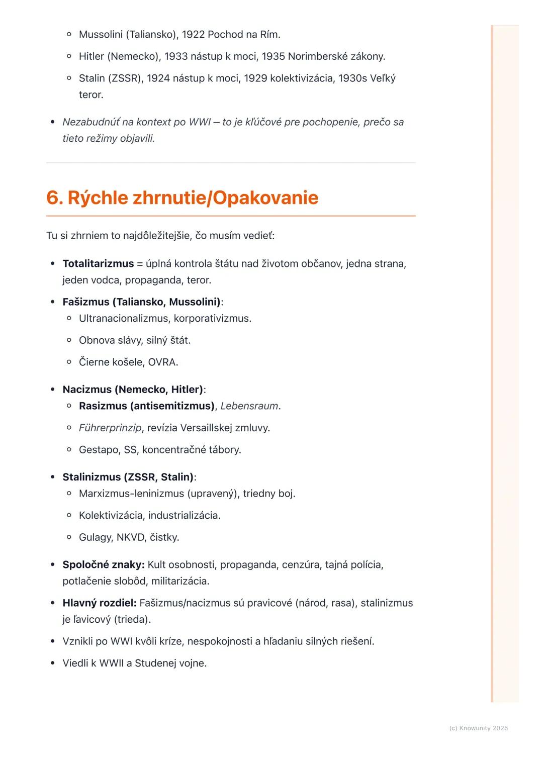 # Vzostup totalitných režimov
(fašizmus, nacizmus,
komunizmus v ZSSR)

1. Prehľad vzostupu totalitných režimov

Po prvej svetovej vojne sa s