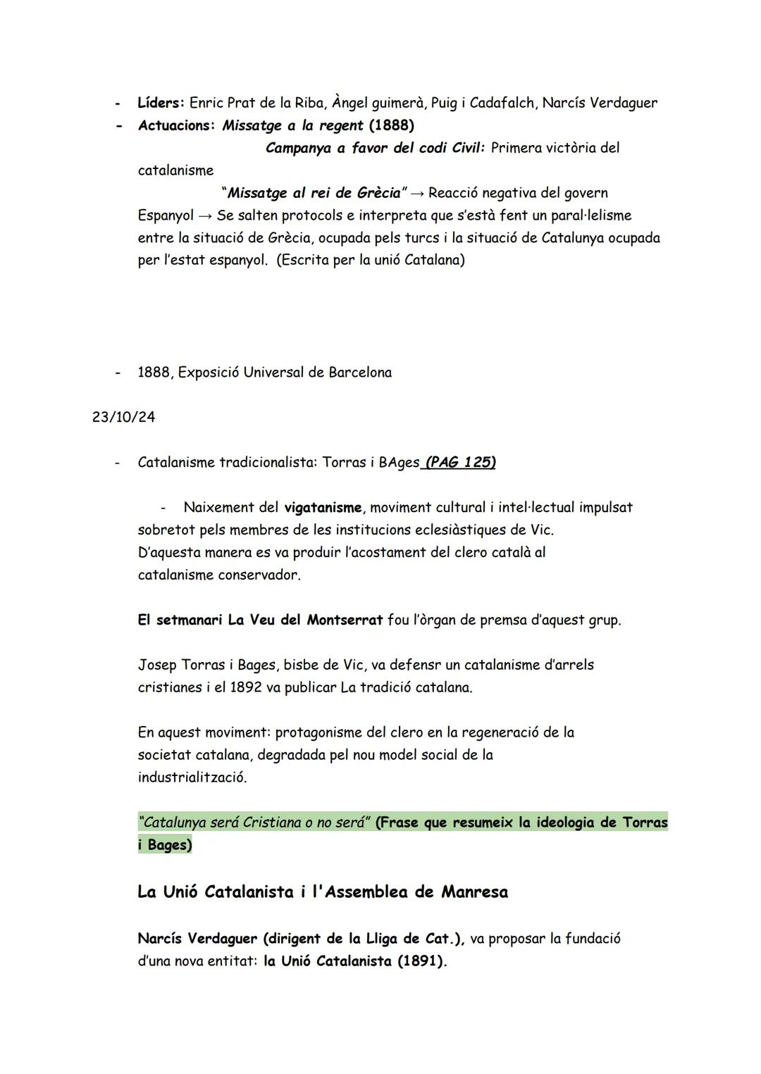 ORÍGENS I CONSOLIDACIÓ DEL CATALANISME (tema 7 libro)
(1833-1901)
https://preparats.cat/sites/default/files/2018-11/tema-8-catalanisme.pdf
-