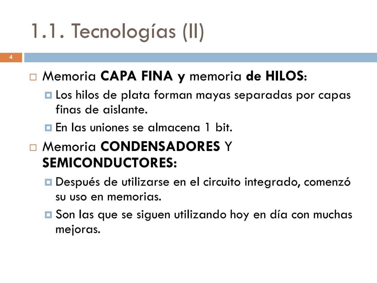 MEMORIAS. TIPOS.
UNIDAD 6 - MMEQ 1° SMR 2
1. Memoria
☐ La memoria es una parte esencial del ordenador.
□La función de la memoria RAM es la d